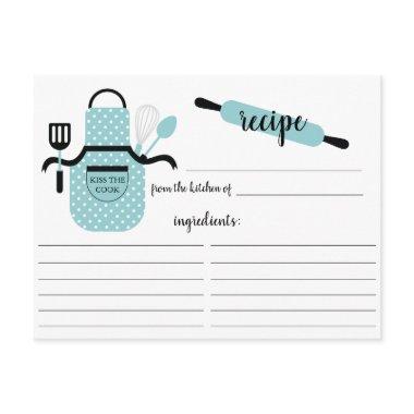 Retro Turquoise Apron Kitchen Tools Recipe Invitations