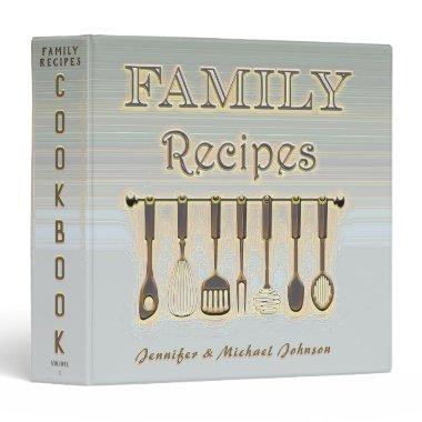 Retro Vintage Family Recipe Cookbook 3 Ring Binder