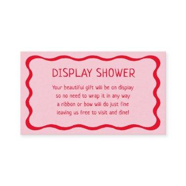 Retro Wavy Pink and Red Display Shower Insert