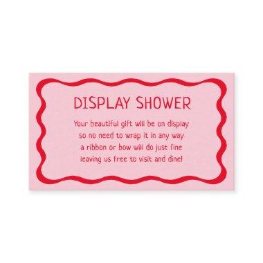 Retro Wavy Pink and Red Display Shower Insert