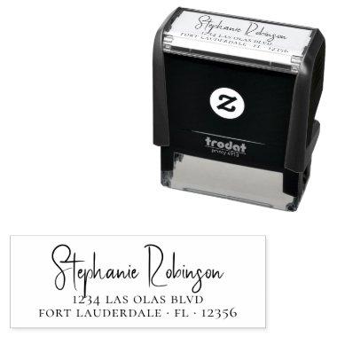 Return Address Elegant Typography Modern Chic Self-inking Stamp