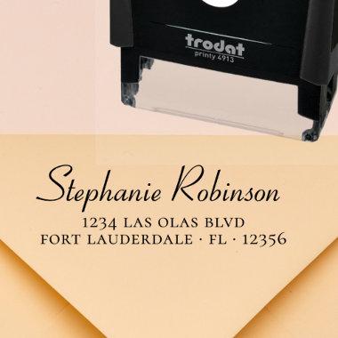 Return Address Minimalist Elegant Personal Self-inking Stamp