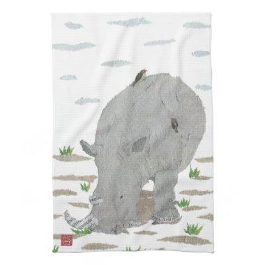 Rhino, Rhinoceros, Africa, Animal, Wildlife Kitchen Towel
