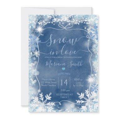 Ribbon Blue Snow in Love Snowflake
