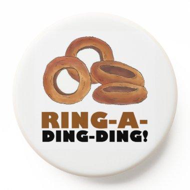 Ring-a-Ding-Ding Funny Onion Rings Food Puns Chef PopSocket