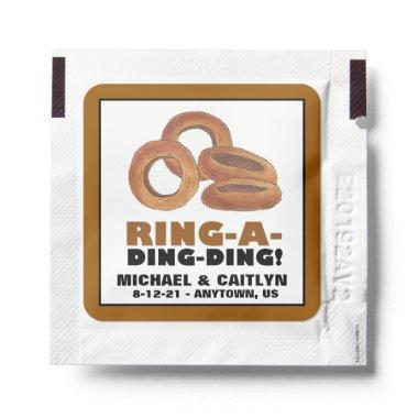 RING A DING DING Onion Rings Funny Foodie Wedding Hand Sanitizer Packet