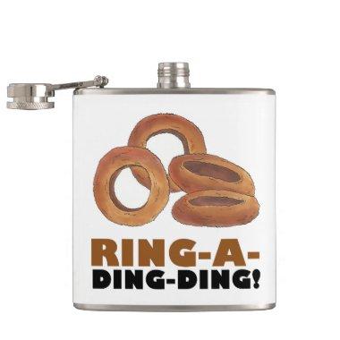 Ring-a-Ding-Ding Personalized Wedding Gag Gift Flask