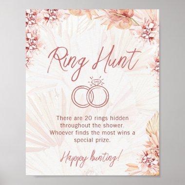 Ring Hunt Boho Bohemian Bridal Wedding Shower Game Poster