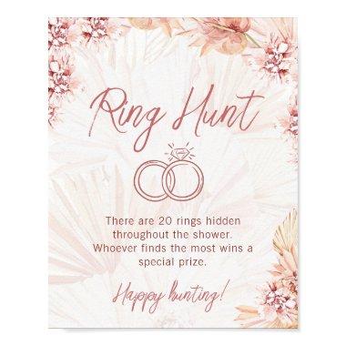 Ring Hunt Boho Bohemian Bridal Wedding Shower Game Poster