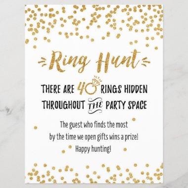 Ring Hunt Bridal Game Sign