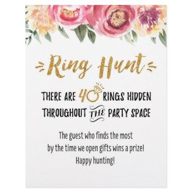 Ring Hunt Bridal Game Sign