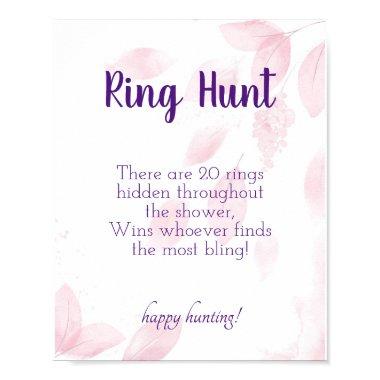 Ring Hunt Bridal Shower Game Sign