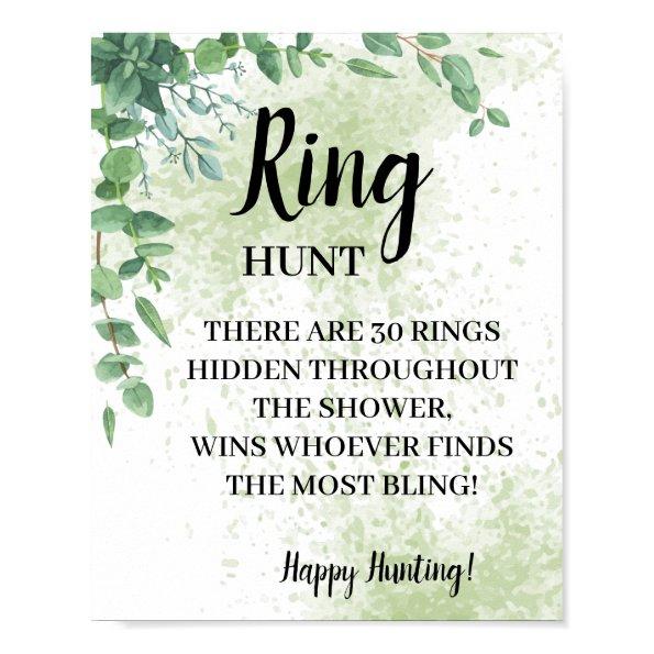 Ring Hunt Eucalyptus  Game Sign
