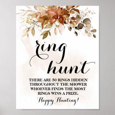 Ring Hunt Eucalyptus Fall Bridal Shower Game sign