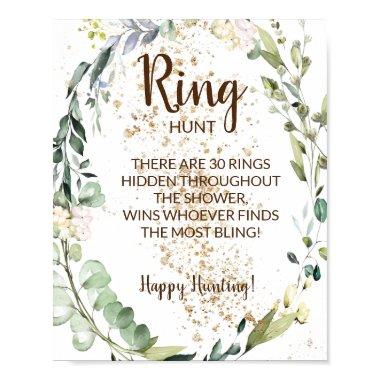 Ring Hunt Herbal Bridal Shower Game Sign