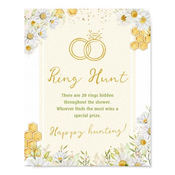 Ring Hunt Honeybee Bride Bee Bridal Wedding Shower Poster