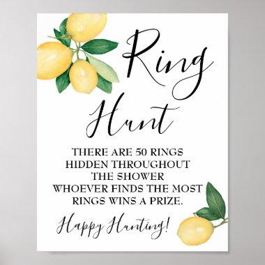 Ring Hunt Lemons Bridal Shower game sign