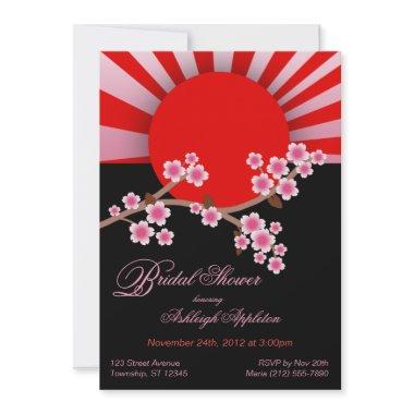 Rising Sun Sakura Bridal Shower Invitations