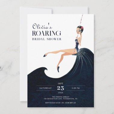 Roaring 20s Glas Chic Flapper Bridal Shower Invitations