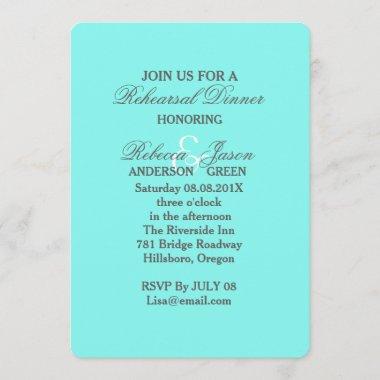robin's egg blue turquoise aqua blue wedding Invitations