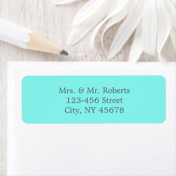 robin's egg blue turquoise aqua blue wedding label