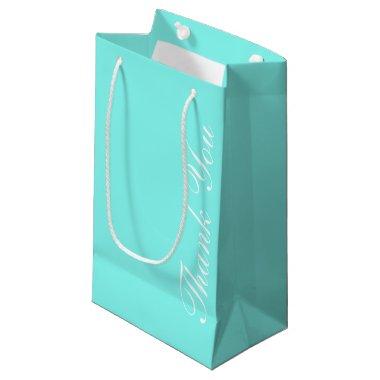 robin's egg blue turquoise aqua blue wedding small gift bag