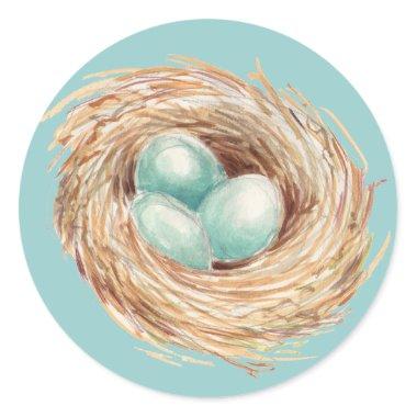 Robin's Egg Nest Blue Sticker