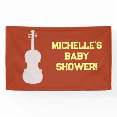 Rock a Bye Rock Star Guitar Baby Shower Banner