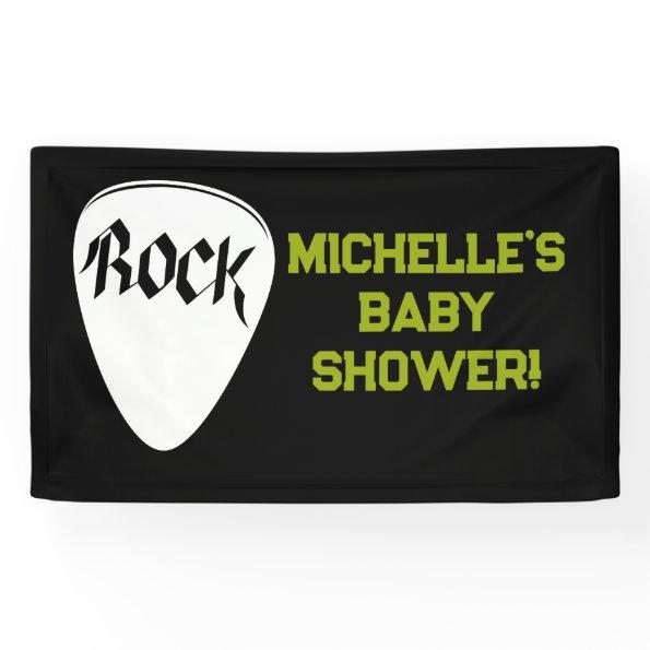 Rock a Bye Rock Star Guitar Baby Shower Banner