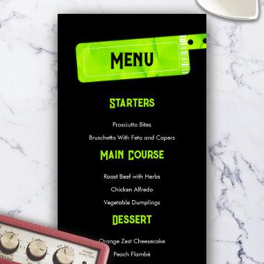 Rock and Roll Wedding Festival Wedding Menu