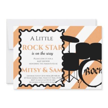 Rock Star Rock a Bye Baby Shower Invitations