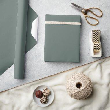 Rocky River Deep Green Solid Color Wrapping Paper