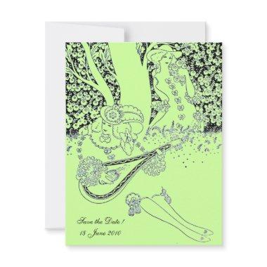 ROMANCE,ROMANTIC LOVERS BLACK GREEN WEDDING PARTY