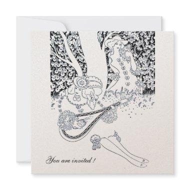 ROMANCE,ROMANTIC LOVERS BLACK WHITE WEDDING PARTY