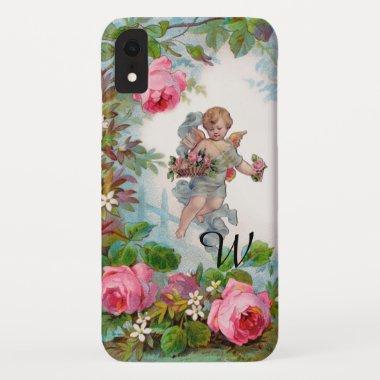 ROMANTIC ANGEL GATHERING PINK ROSES AND FLOWERS iPhone XR CASE