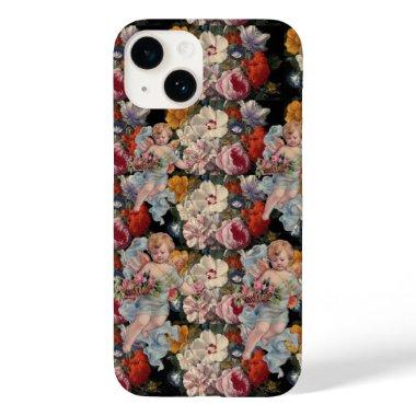 ROMANTIC ANGEL GATHERING PINK ROSES AND FLOWERS Case-Mate iPhone 14 CASE