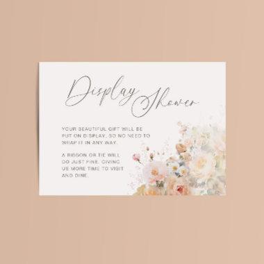 Romantic Blush Peach Floral Display Shower Enclosure Invitations