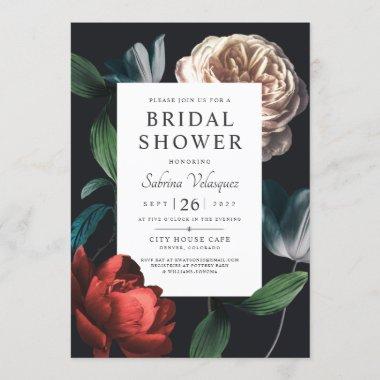 Romantic Botanic Bridal Shower Invitations V 01