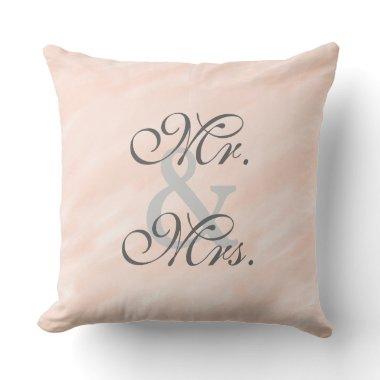 Romantic Bride Groom Blush Reversible Pillow