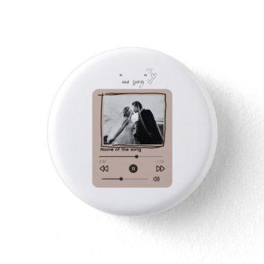 Romantic Bride & Groom Memorable Song Gift Wedding Button