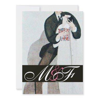 ROMANTIC BRIDE & GROOM WEDDING PARTY MONOGRAM GOLD