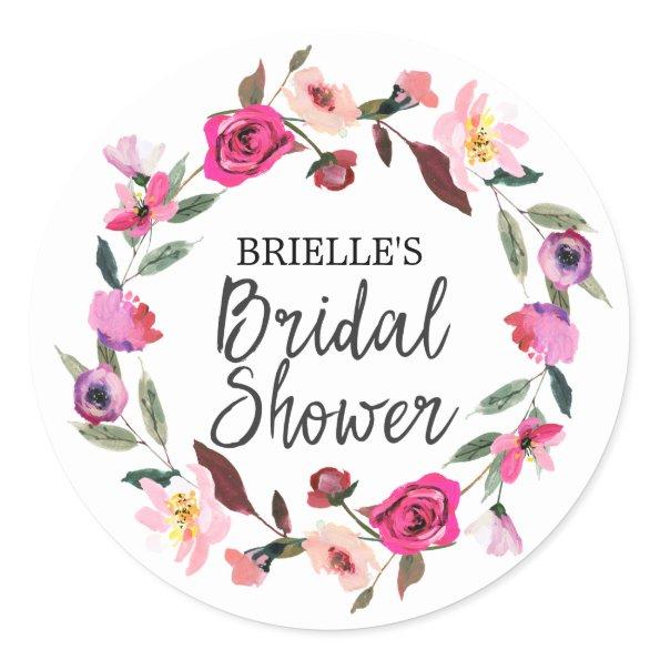Romantic Fairytale Bridal Shower Favor Sticker
