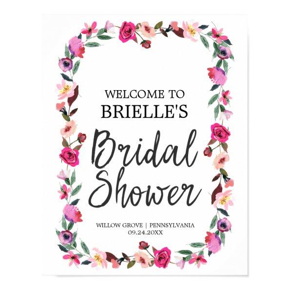 Romantic Fairytale Wreath  Welcome Poster