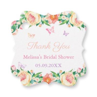 Romantic Feminine Bridal Baby Shower Thank You Favor Tags