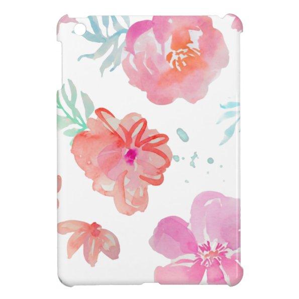 Romantic Floral Pink Watercolor Cool & Elegant for iPad Mini Case