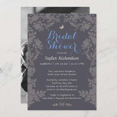 Romantic Flower Border | Bridal Shower Invitations