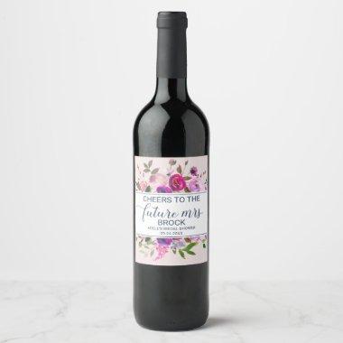Romantic Garden Cheers to the Future Mrs Wine Label