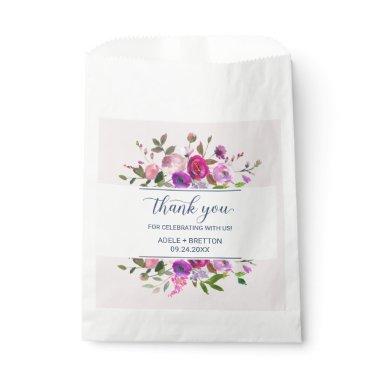 Romantic Garden Thank You Wedding Favor Bag