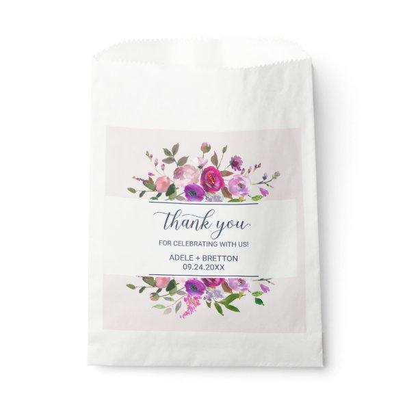 Romantic Garden Thank You Wedding Favor Bag