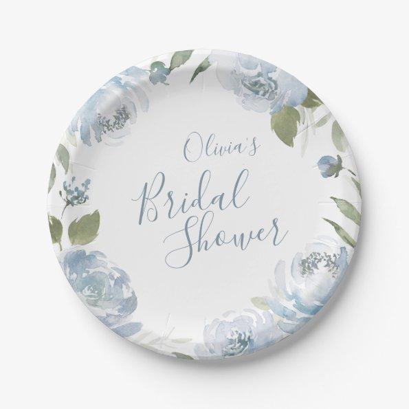 Romantic garden watercolor floral  pa paper plates